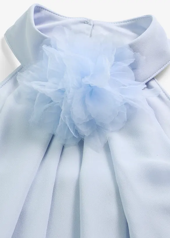 Abito lungo con fiore applicato, bonprix