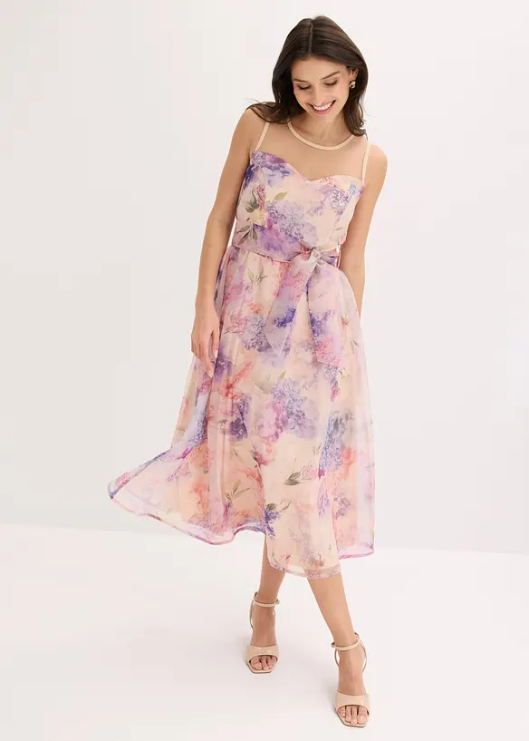 Abito midi in tulle delicato, bonprix
