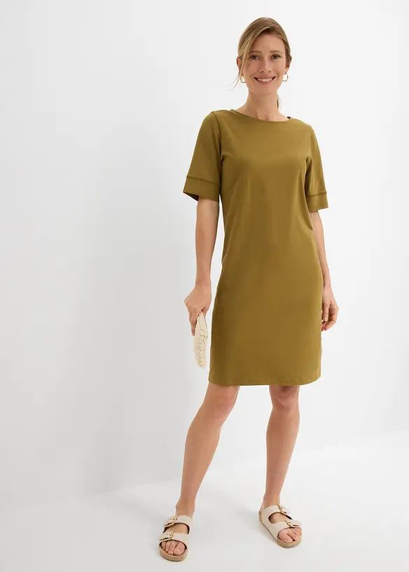 Abito in maglina di misto cotone elasticizzato, bonprix