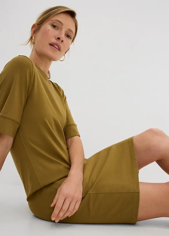 Abito in maglina di misto cotone elasticizzato, bonprix