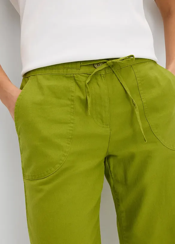 Pantaloni a palazzo in misto lino, bonprix