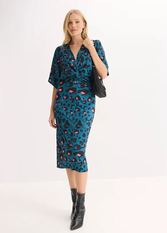 Abito midi con scollatura profonda, bonprix