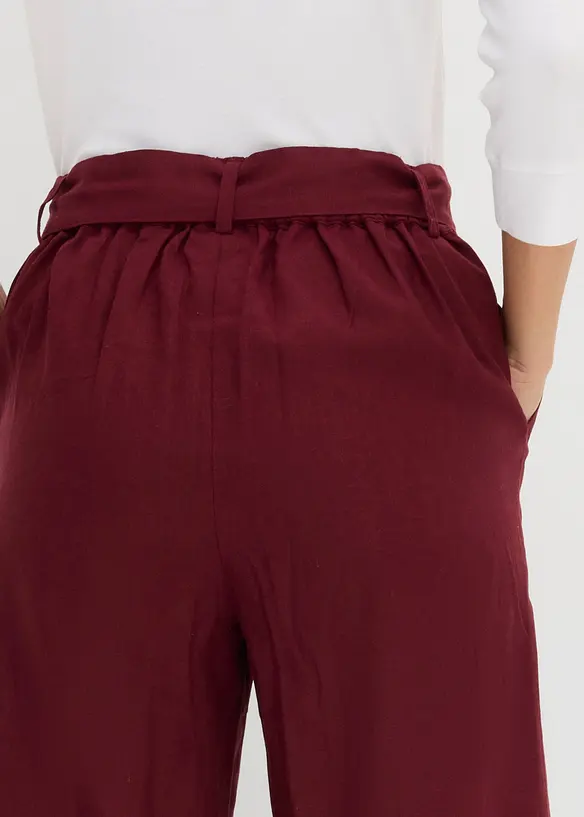 Pantaloni culotte in misto lino leggero, bonprix