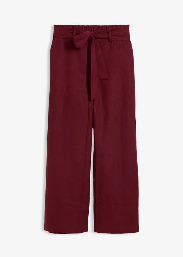 Pantaloni culotte in misto lino leggero, bonprix
