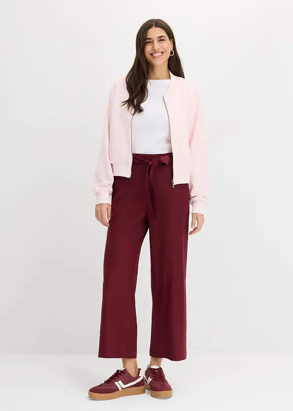 Pantaloni culotte in misto lino leggero, bonprix