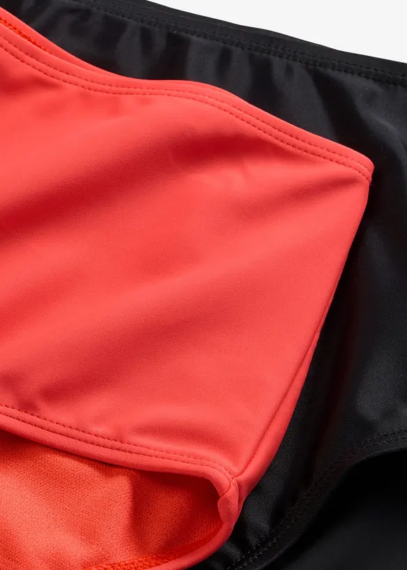 Slip a vita alta per bikini (pacco da 2), bonprix