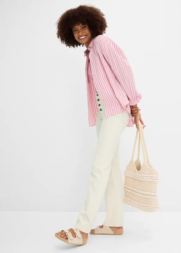 Jeans elasticizzati straight, vita alta, bonprix