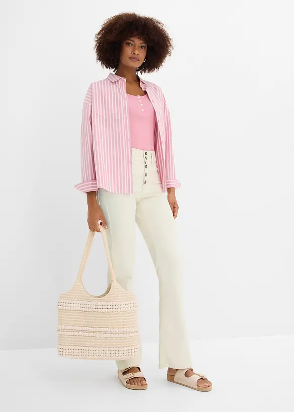 Jeans elasticizzati straight, vita alta, bonprix