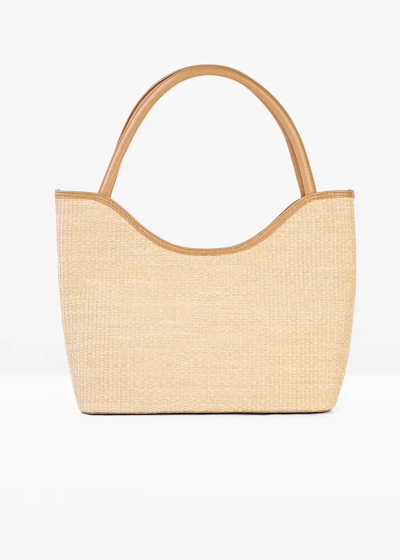 Borsa shopper in similpaglia, bonprix