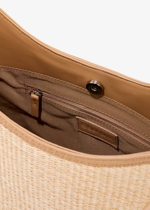 Borsa shopper in similpaglia, bonprix