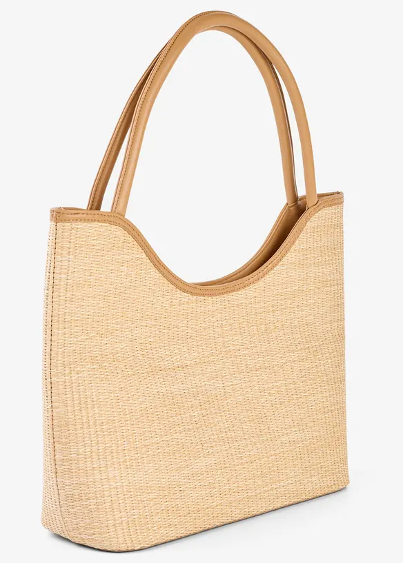 Borsa shopper in similpaglia, bonprix