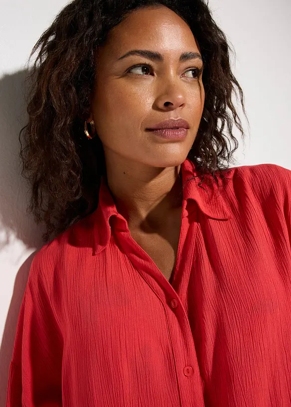 Blusa corta da mare in viscosa fluida, bonprix