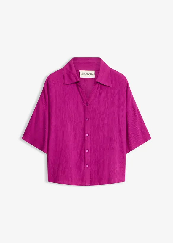 Blusa corta da mare in viscosa fluida, bonprix