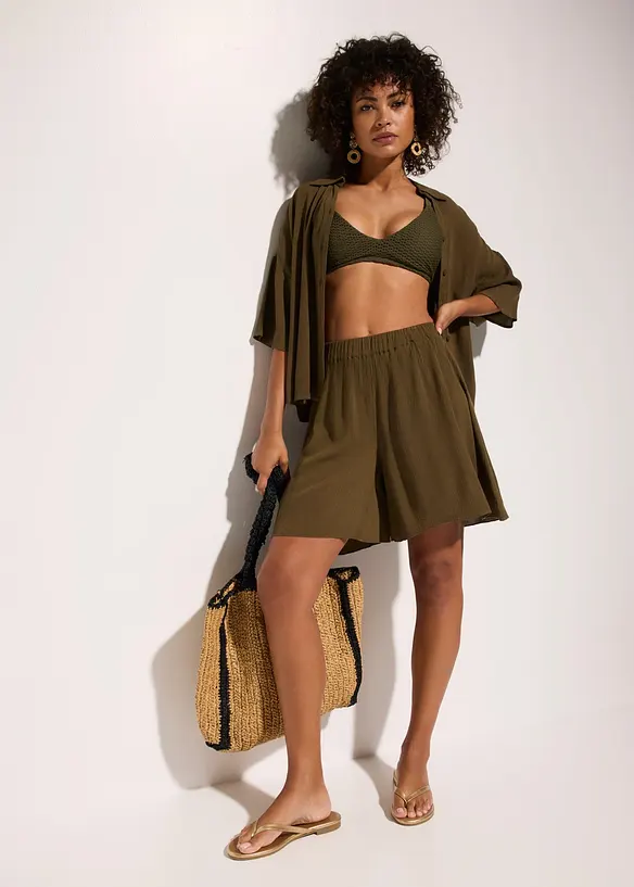 Shorts da mare in viscosa fluida, bonprix