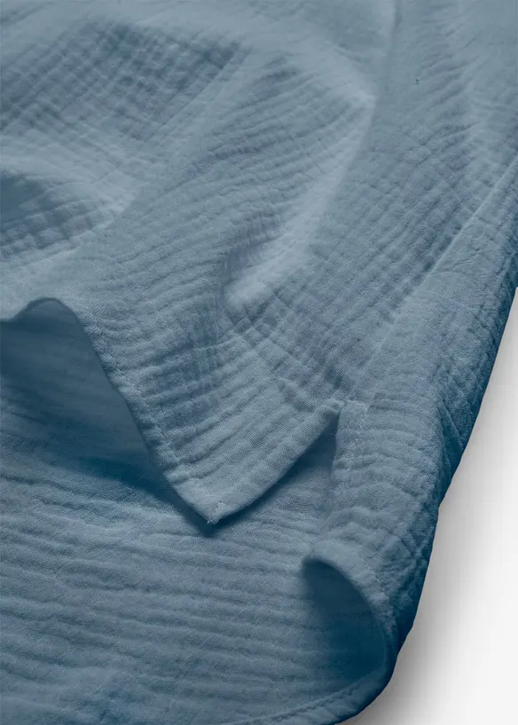 Blusa a maniche corte in mussola leggera, bonprix