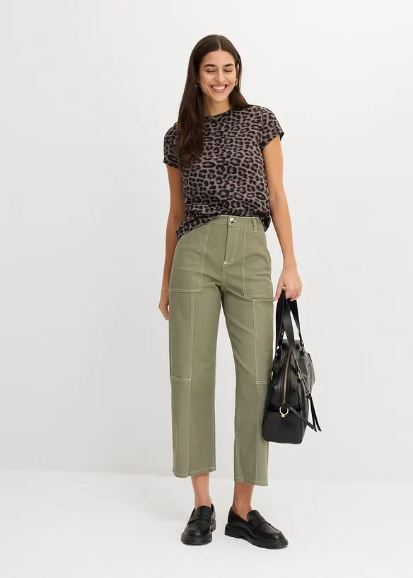 Maglia in misto cotone ed elastan (pacco da 3), bonprix