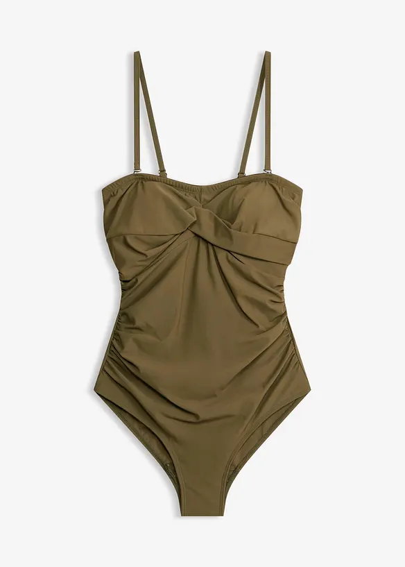 Costume intero con dettaglio incrociato ed effetto modellante leggero, bonprix