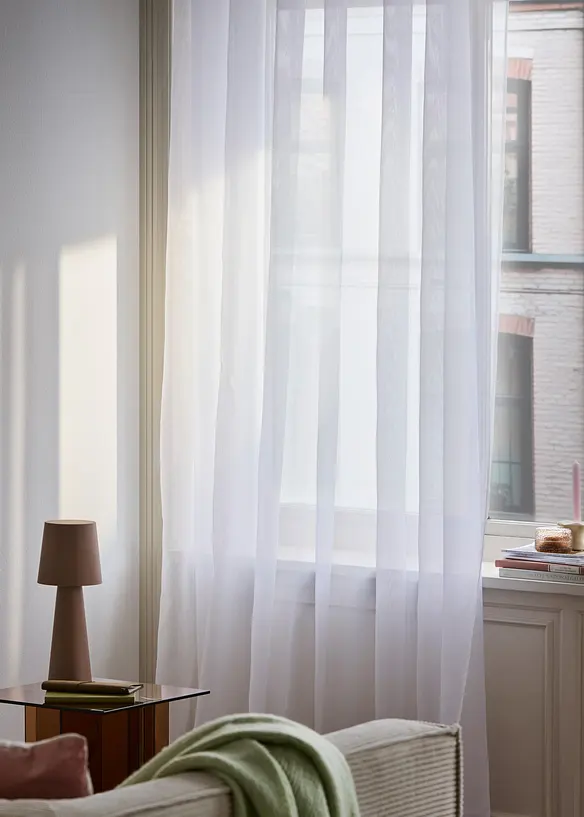 Tenda velata in tinta unita con poliestere riciclato (pacco da 1), bonprix