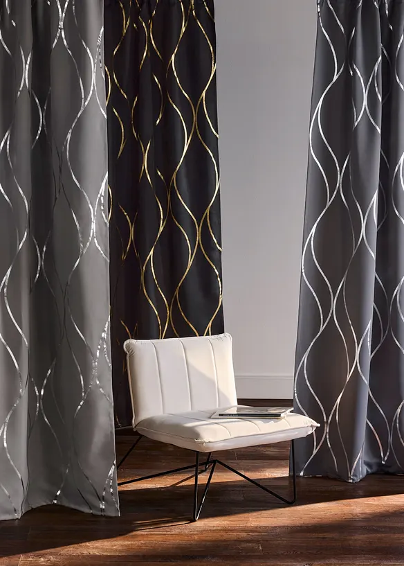 Tenda semioscurante in fantasia lucida (pacco da 1), bonprix