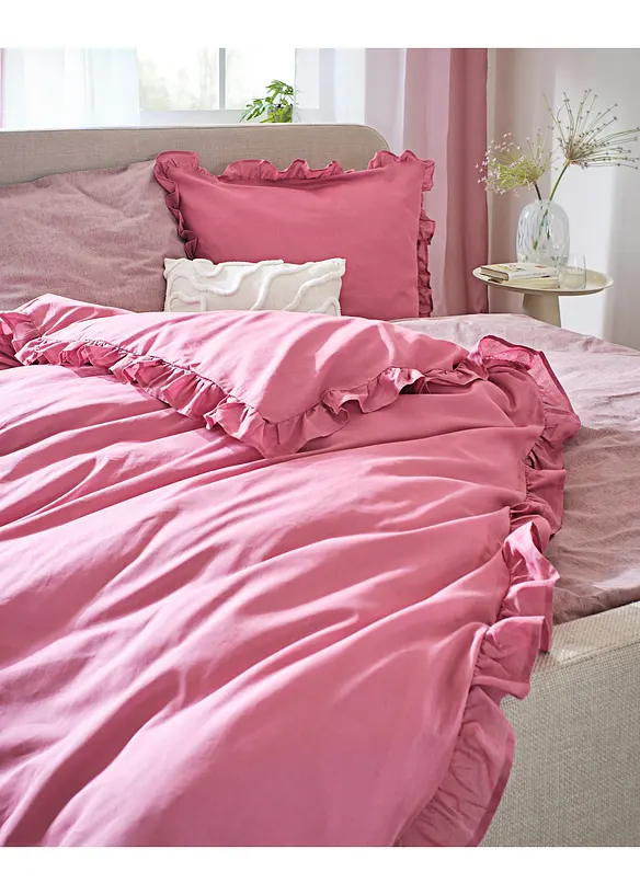 Biancheria da letto in linone con ruches, bonprix