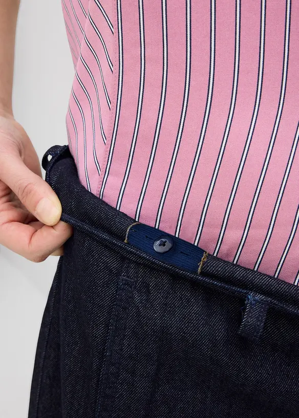 Jeans barrel, vita media, bonprix