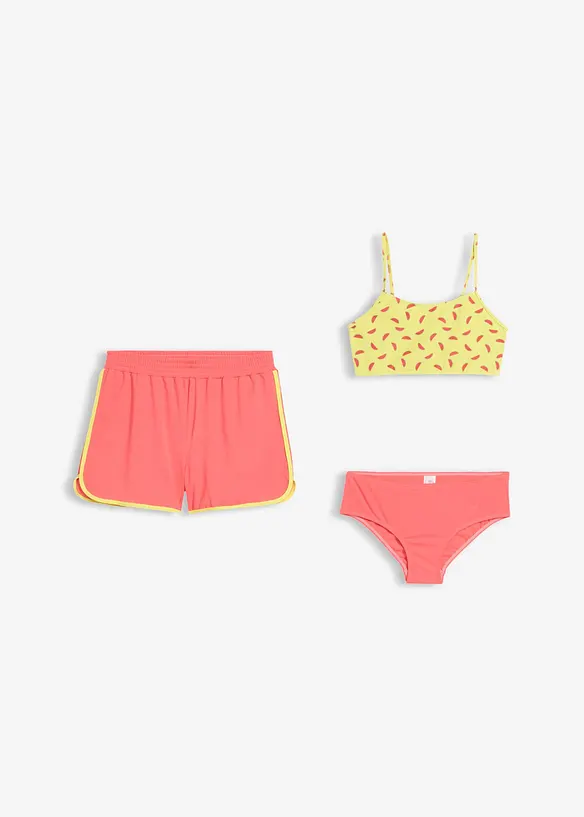 Bikini e pantaloncini (set 3 pezzi), bonprix