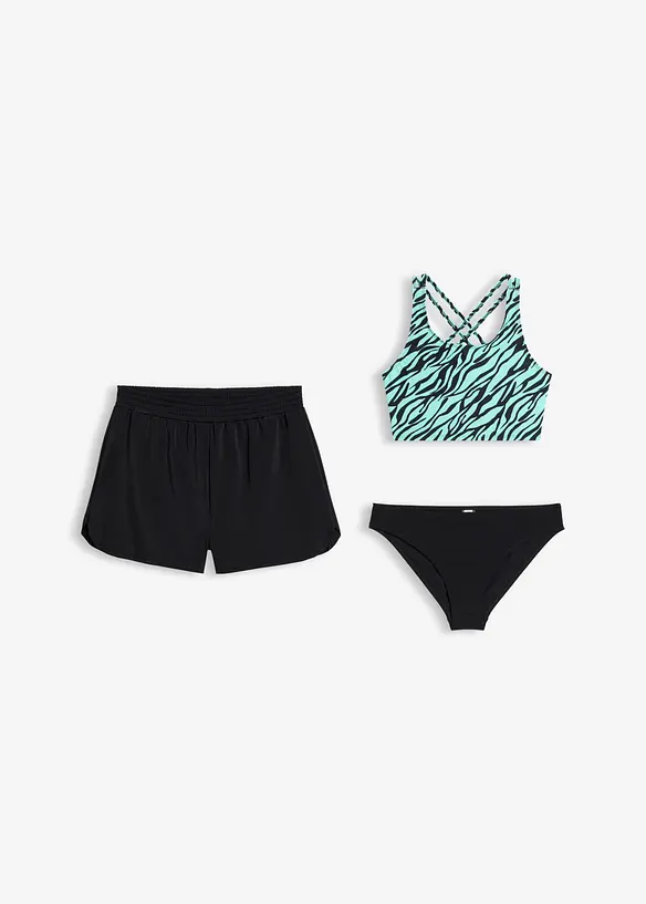 Bikini e pantaloncini (set 3 pezzi), bonprix