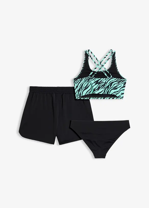 Bikini e pantaloncini (set 3 pezzi), bonprix