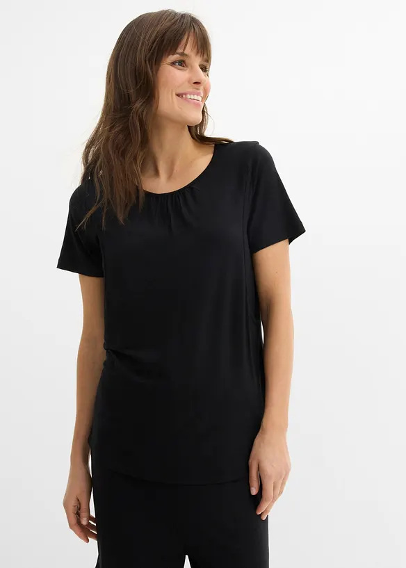 Maglia pr&eacute;maman / da allattamento, leggings e shorts (set 3 pezzi), bonprix