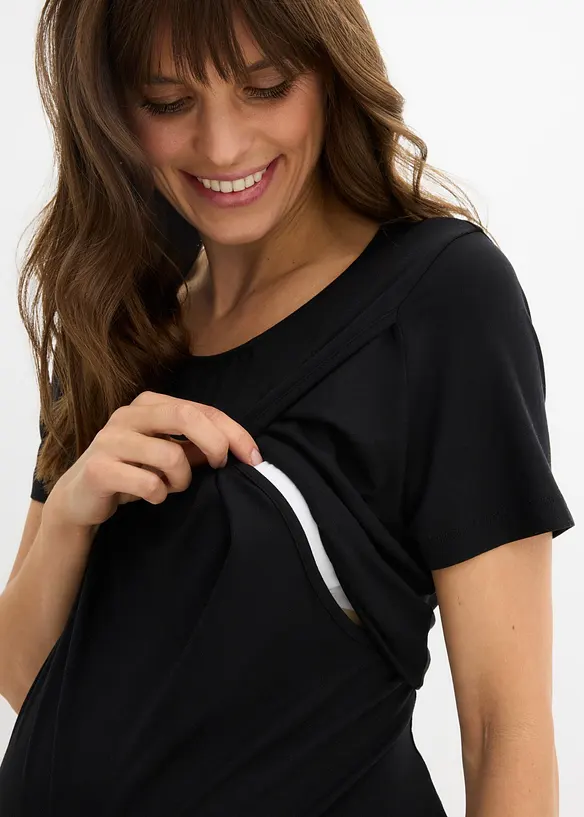 Maglia pr&eacute;maman / da allattamento, leggings e shorts (set 3 pezzi), bonprix