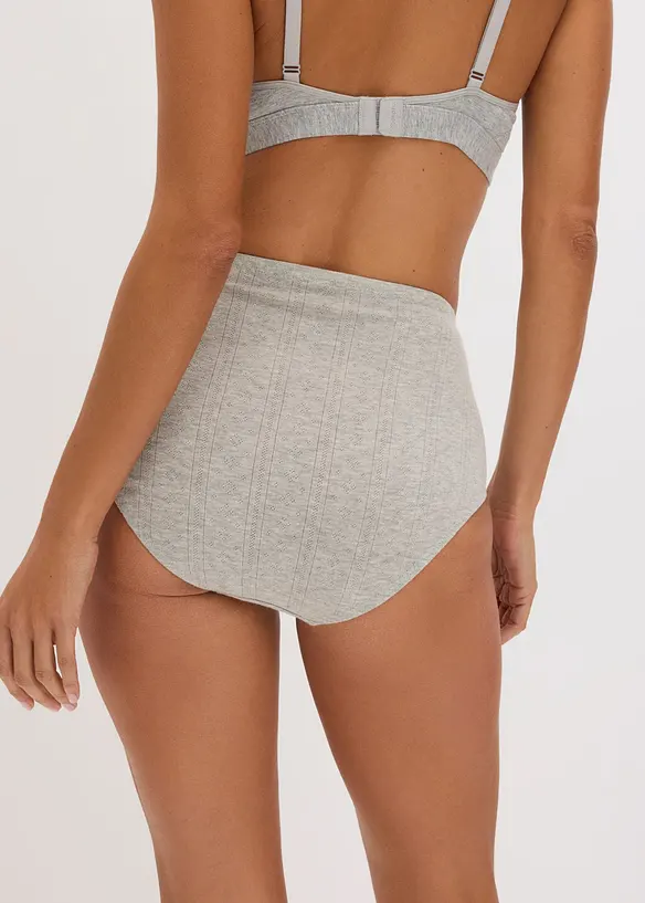 Slip a vita alta in cotone leggero (pacco da 4), bonprix