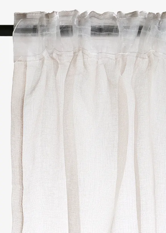 Tenda trasparente con delicata trama strutturata (pacco da 1), bonprix