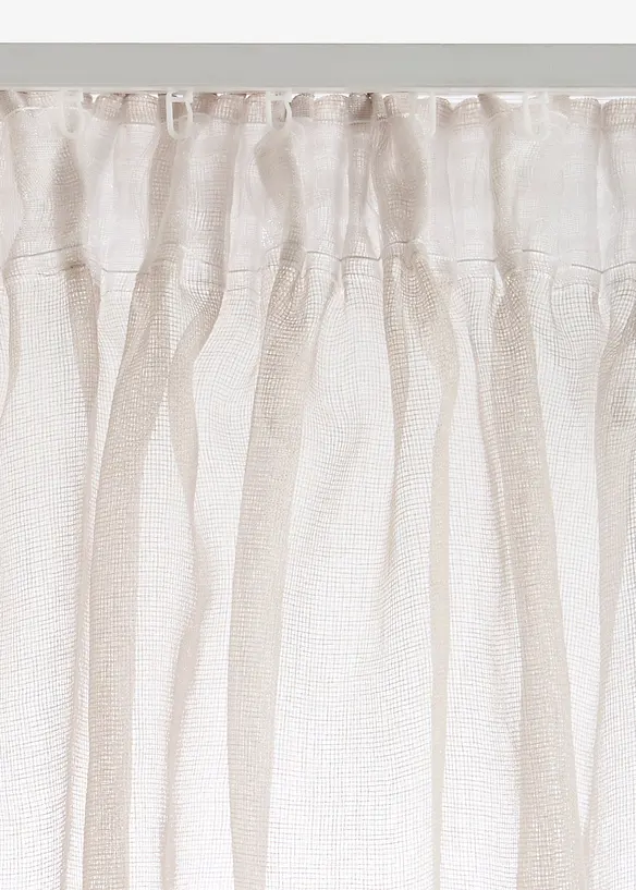 Tenda trasparente con delicata trama strutturata (pacco da 1), bonprix