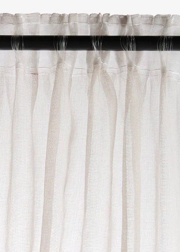 Tenda trasparente con delicata trama strutturata (pacco da 1), bonprix