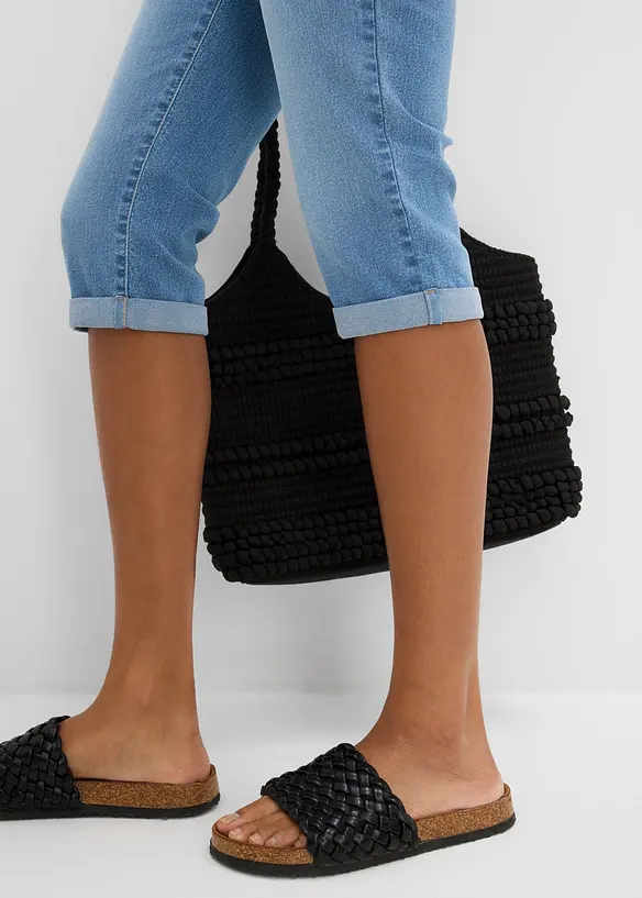 Jeans cropped straight, vita media, bonprix