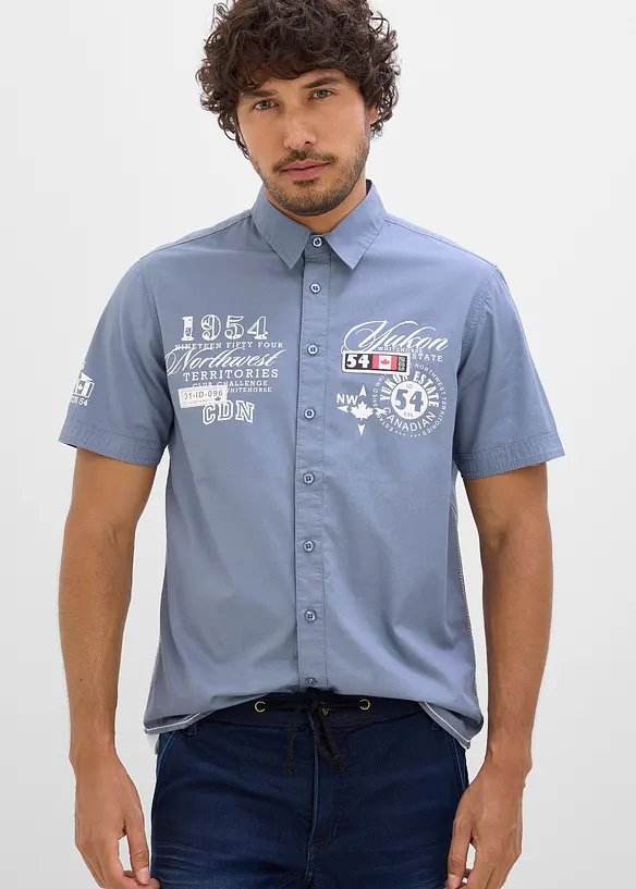 Camicia a maniche corte, slim fit, bonprix