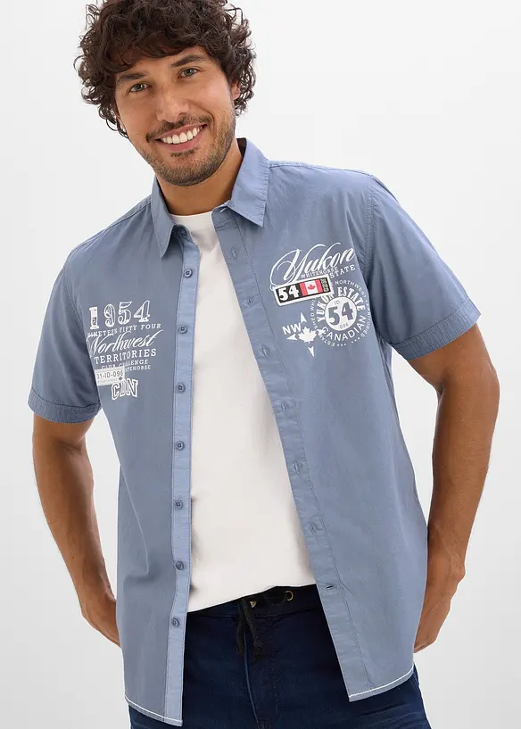 Camicia a maniche corte, slim fit, bonprix