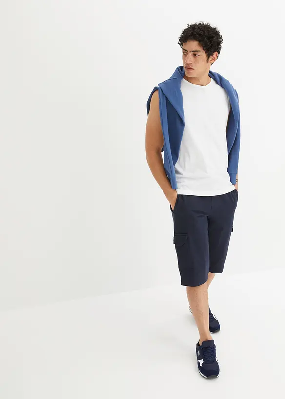 Bermuda cargo in felpa di puro cotone biologico, bonprix