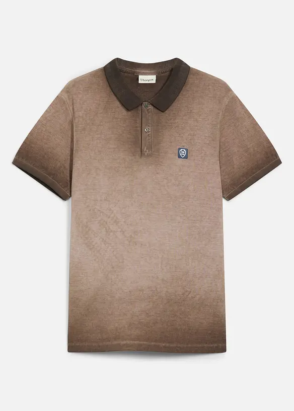 Polo in piquet effetto lavato, bonprix
