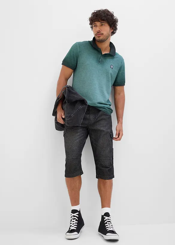 Polo in piquet effetto lavato, bonprix