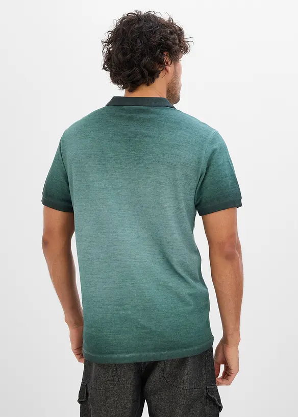Polo in piquet effetto lavato, bonprix