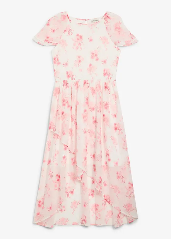 Abito in chiffon crinkle operato, bonprix