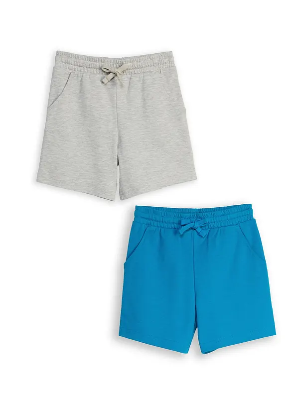 Shorts in jersey di cotone pesante (pacco da 2), bonprix