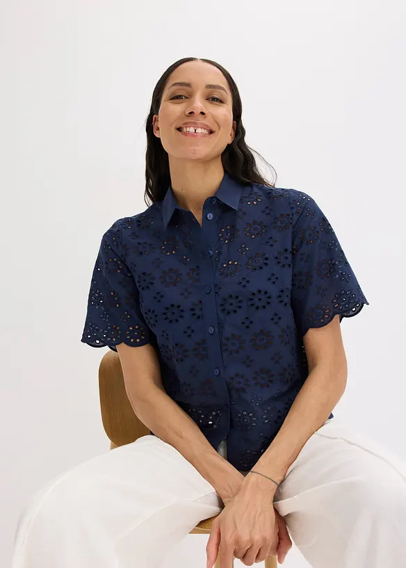 Camicetta a maniche corte in puro cotone, bonprix