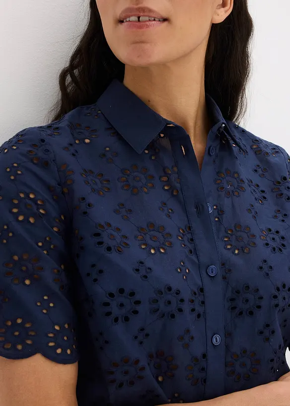 Camicetta a maniche corte in puro cotone, bonprix