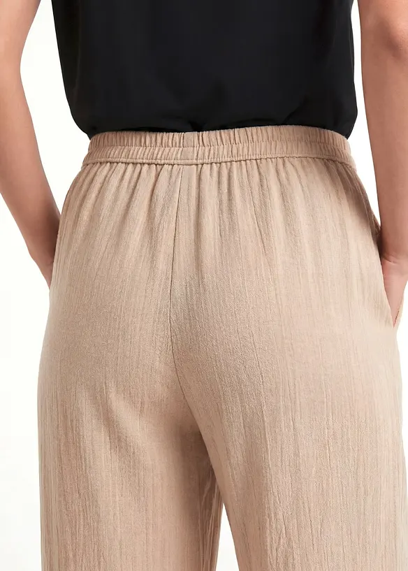 Pantaloni a palazzo in morbida viscosa, bonprix
