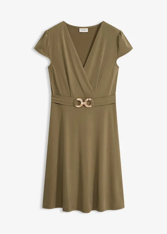 Abito di jersey con fibbia decorativa, bonprix