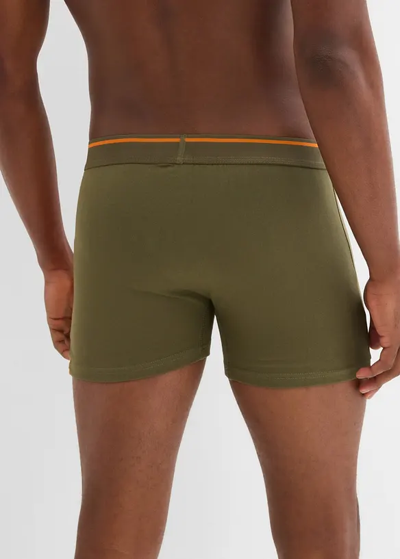Boxer aderenti in lunghezza midi con cotone (pacco da 3), bonprix