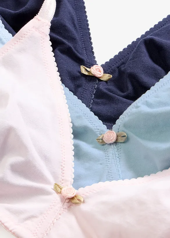 Reggiseno senza ferretto con cotone biologico (pacco da 3), bonprix