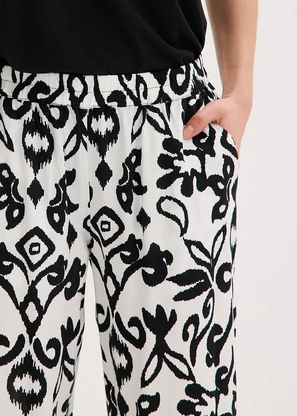 Pantaloni larghi in viscosa fluida, bonprix